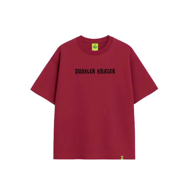 DUNKLER KRIEGER - T-shirt Oversize Heavyweight Cotton 16s 240 GSM - RED NOISE - Red