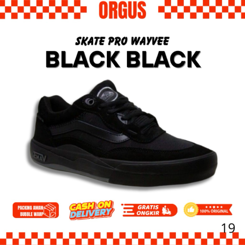 (SALE) VANS SKATE PRO WAYVEE BLACK BLACK