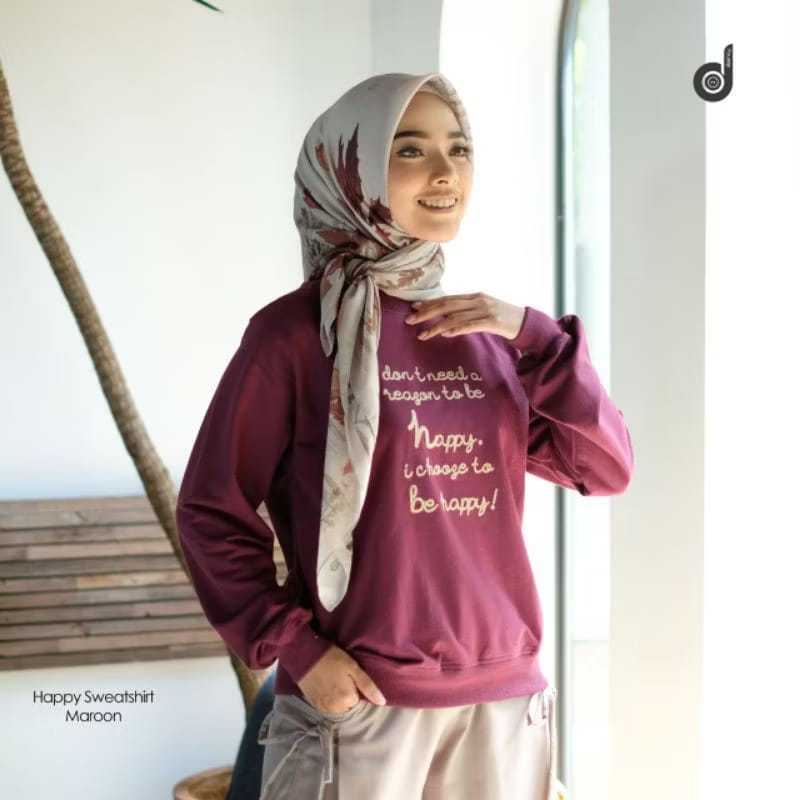 [DEENAY] Happy Sweatshirt