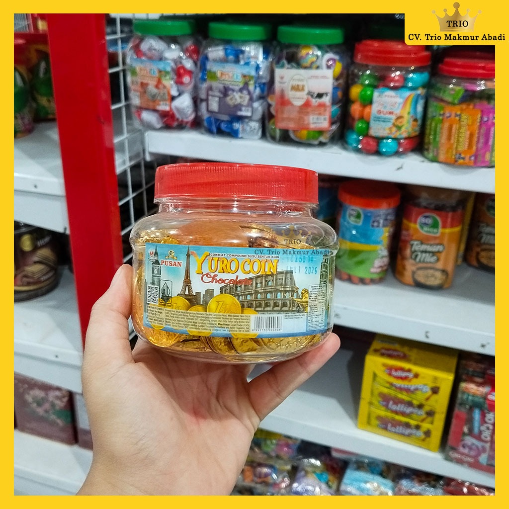 

Pusan Yuro Coin Chocolate Toples Isi 60s