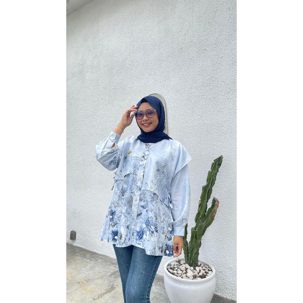 Hamdi Store - Blouse Aurora - Atasan Muslim - Formal - Hijab Friendly - Blouse Motif