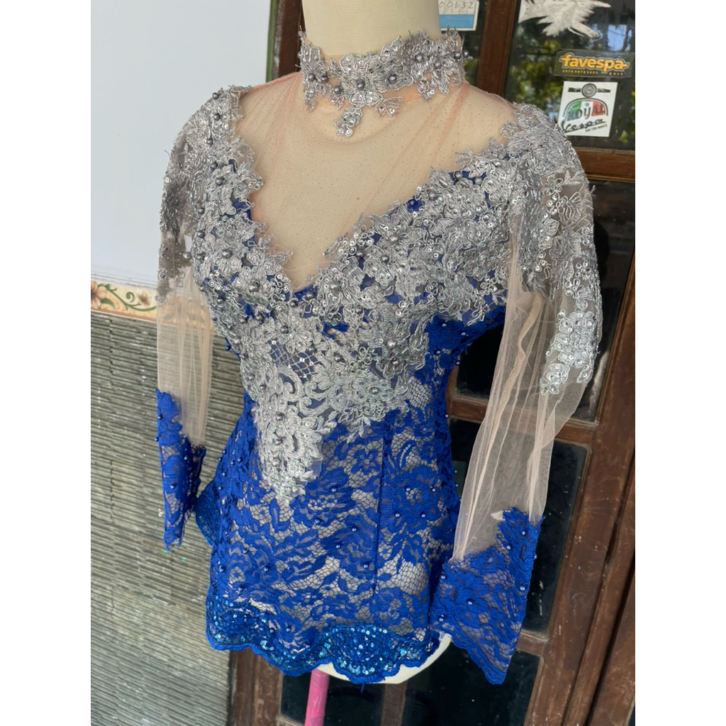 kebaya biru silver by mano