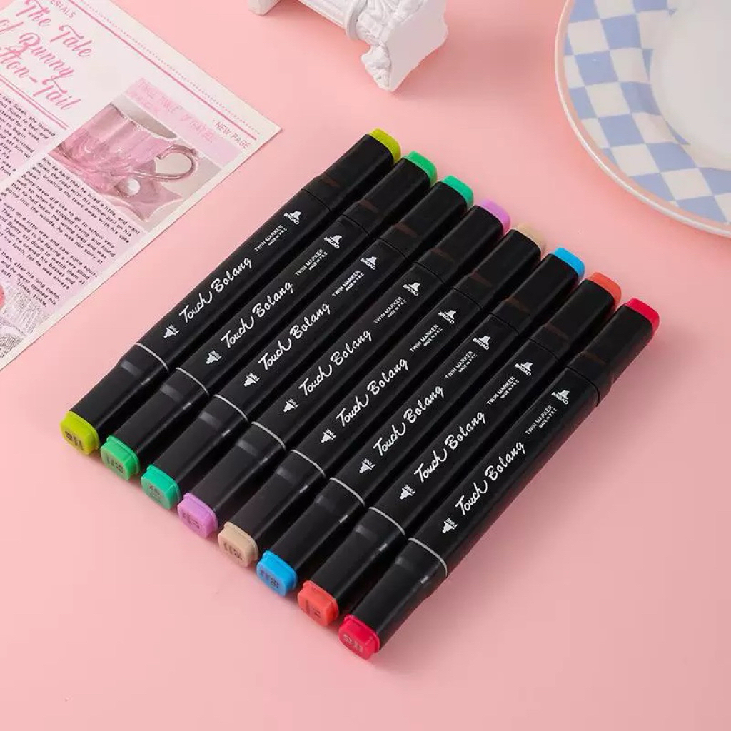 

12 pcs / Set Spidol Marker Alcohol / Spidol Alkohol Mewarnai Murah