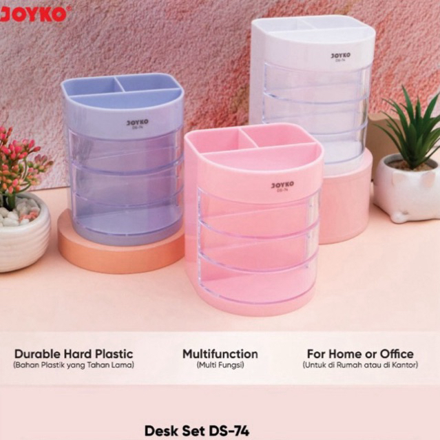 

( 1 pcs ) DS-74 Joyko Desk Set warna Pastel / Color Pen Holder / Tempat Alat Tulis DS74