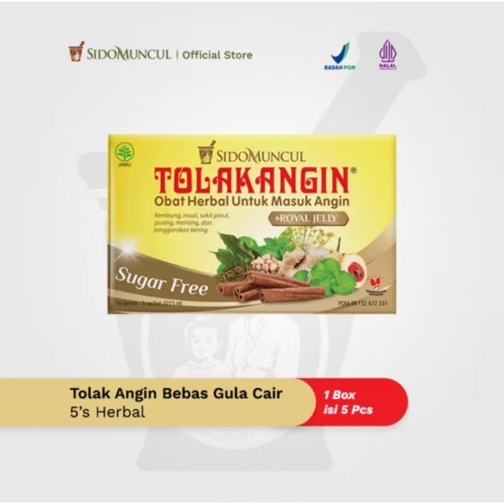 Tolak Angin Cair BEBAS GULA (1 BOX = 5 sachet)