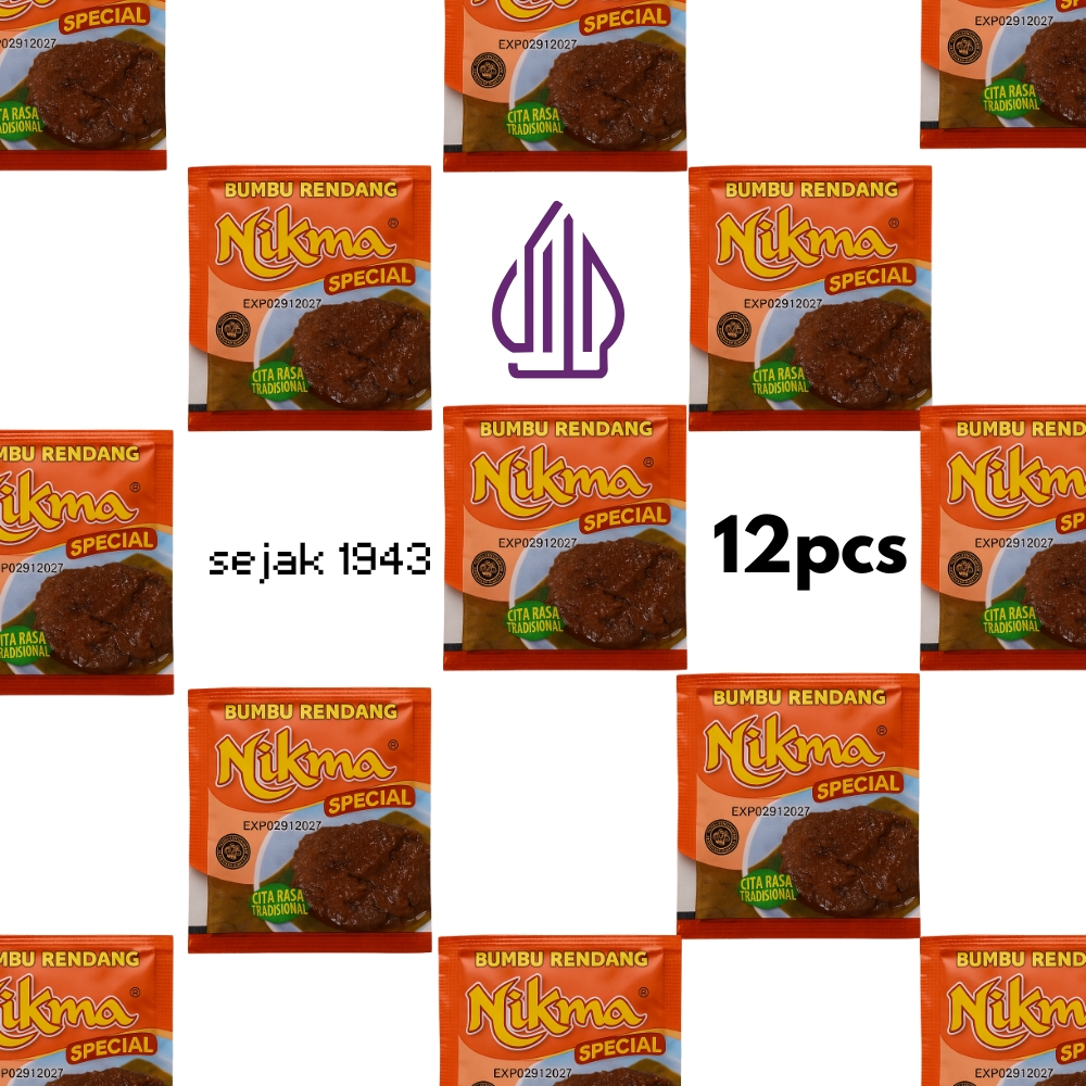 

Bumbu Instan Rendang NIKMA Halal 12 Sachet Praktis Untuk 6 Kg Daging Sapi Ayam