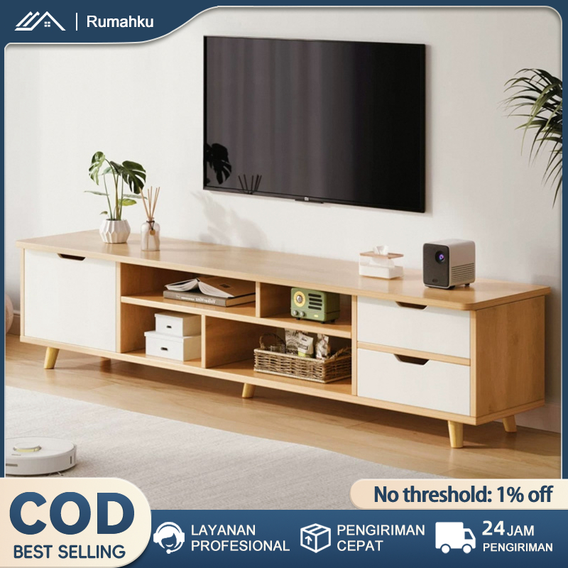 ⭐ COD ⭐ Meja TV  Minimalis  Lemari TV  Kayu Rak TV Kabinet Tv Bufet Tv Minimalis Kayu Sederhana untu