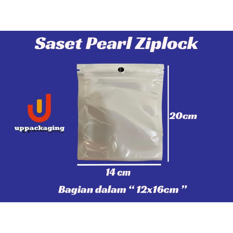 

PLASTIK KLIP ZIPLOCK 14x20 PLASTIK KEMASAN SACHET SASET PEARL WHITE ZIPLOCK