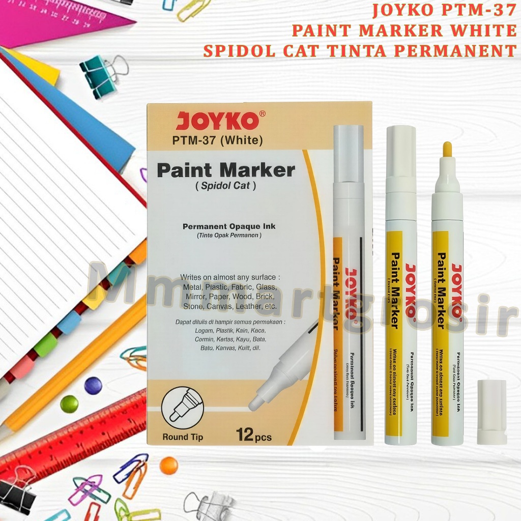 

Joyko / Paint Marker White / Spidol Cat Tinta Permanent / PTM-35