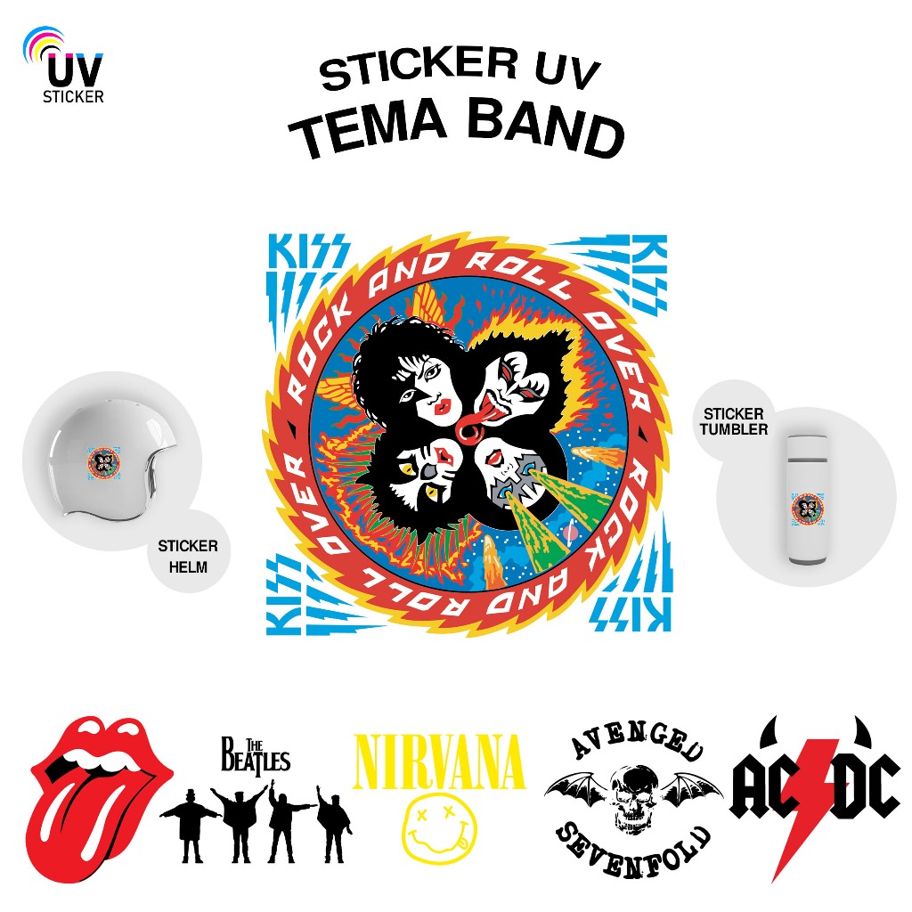 

STIKER UV - TEMA BAND | STICKER UV, STICKER MOTOR, STICKER MOBIL, STICKER HELM, STICKER TUMBLER, STICKER 3D, STICKER UV DTF BY UVSticker