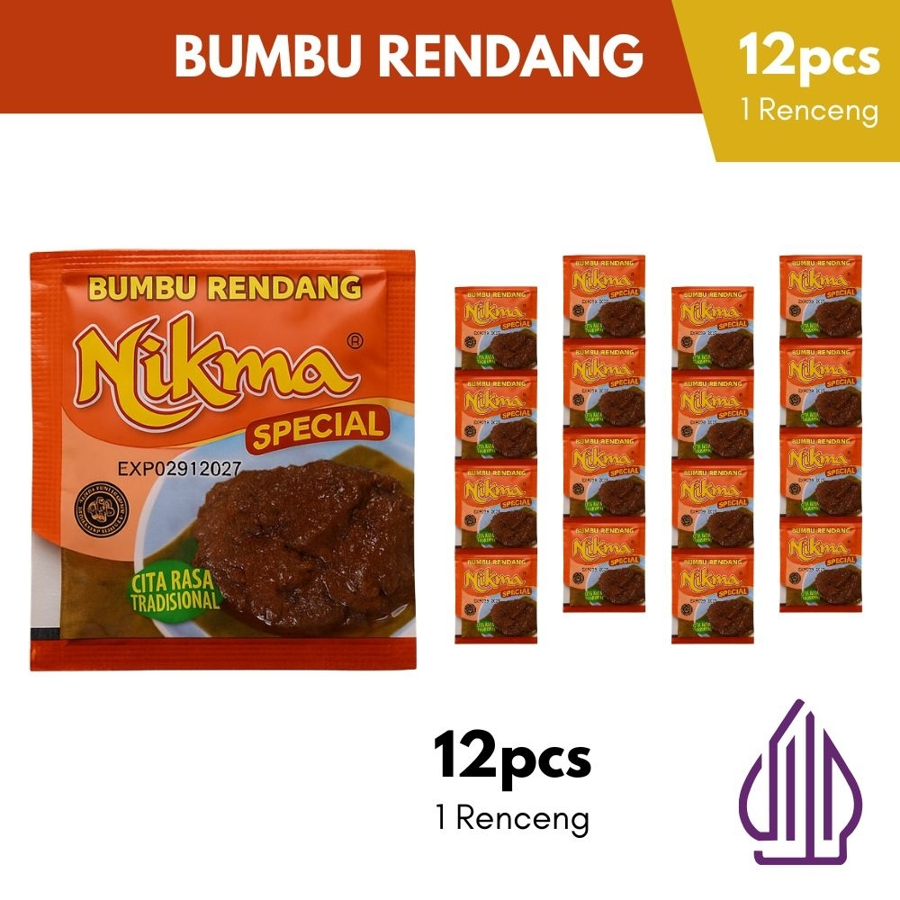 

Bumbu Rendang NIKMA 1 Renceng Isi 12 Sachet Halal Praktis Resep Minang Otentik