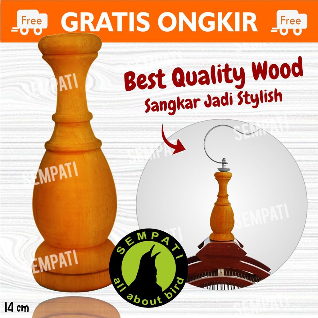 SEMPATI Pion Pleci Kayu PCMI Sangkar Pleci Pion Sangkar Kandang Burung Pleci Mentah Mentahan Polos A