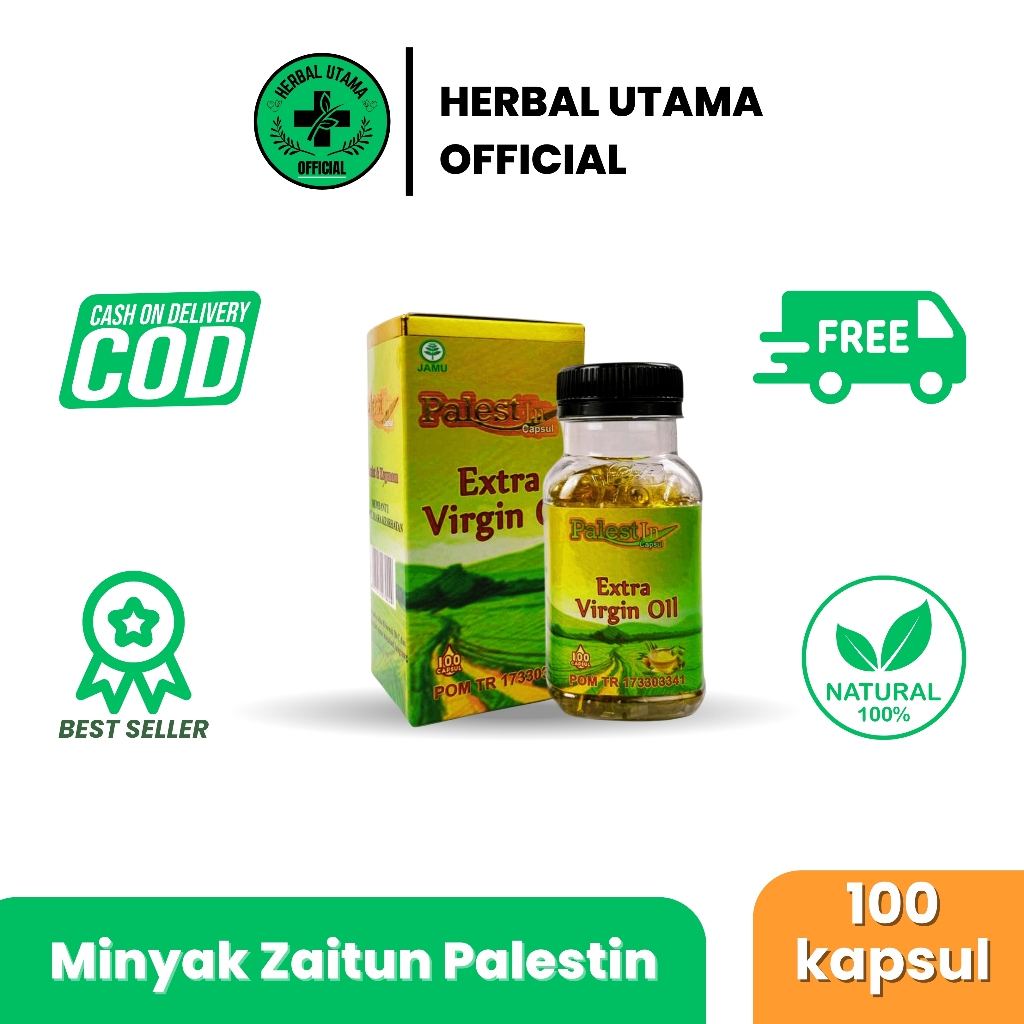 MINYAK ZAITUN PALESTIN 100 KAPSUL ASLI ORIGINAL