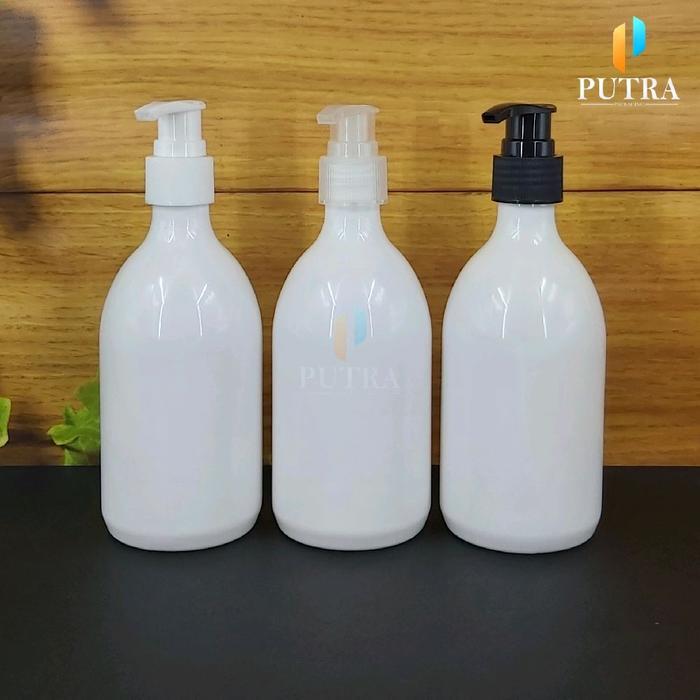 BOTOL LOTION PUMP 300 ML PLASTIK / BOTOL PLASTIK PET HS WHITE 300ML