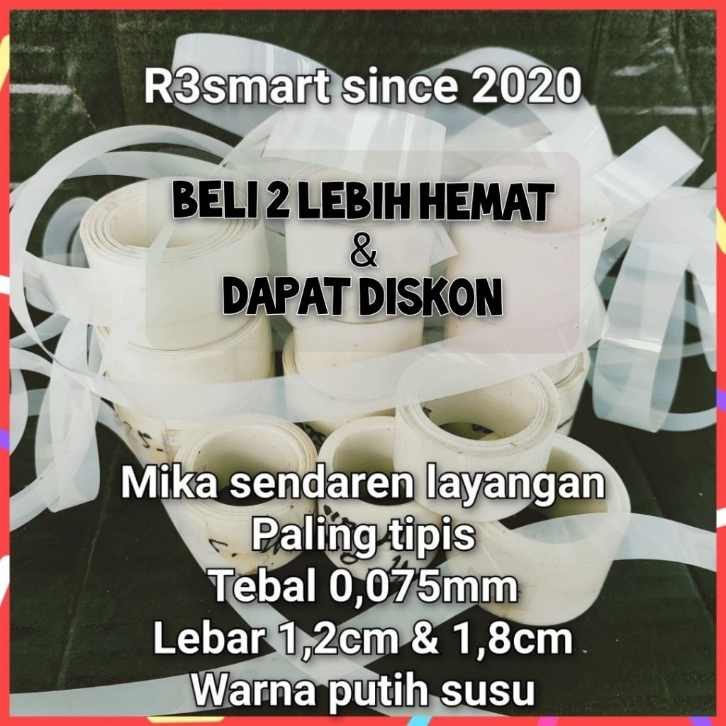 Pita Mika Sendaren Sawangan Layangan Tebal 0,075 Per 5 Meter