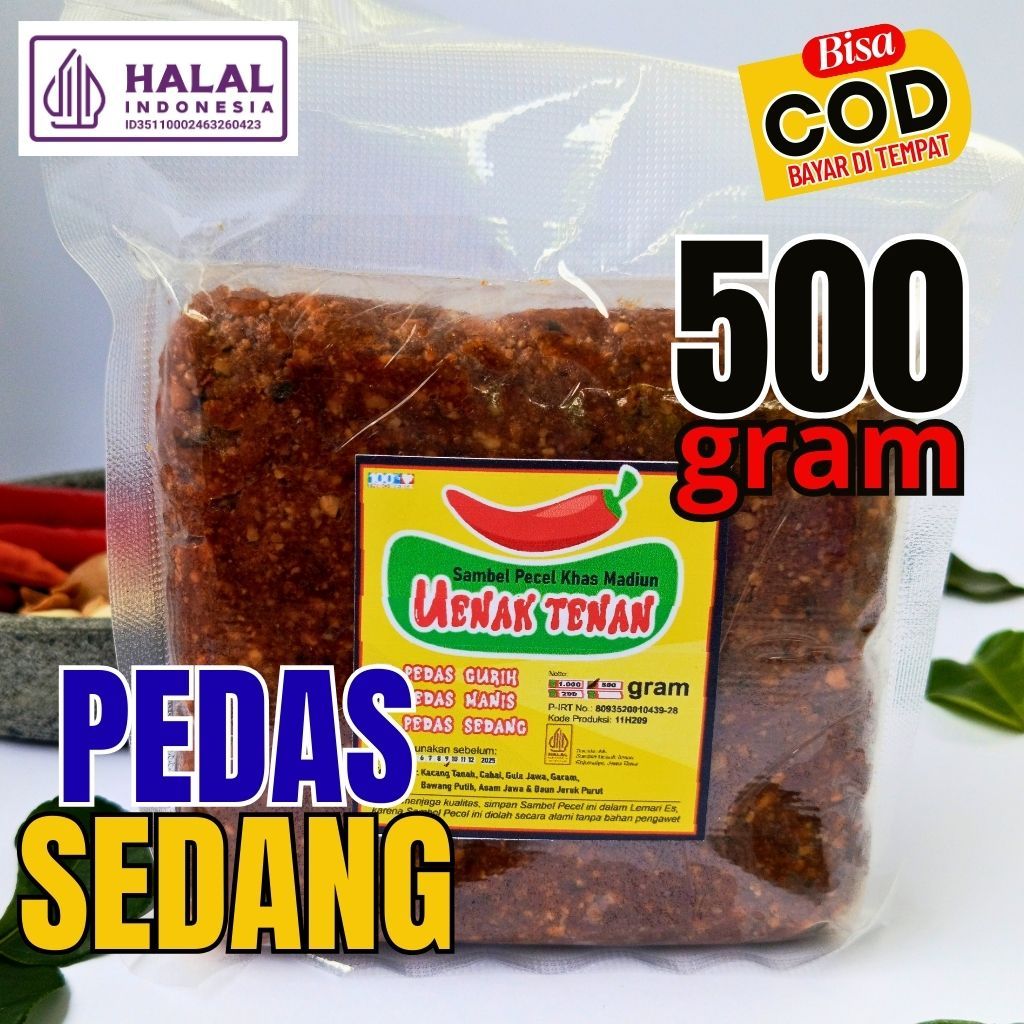 

Sambal Pecel Uenak Tenan 500g Extra Pedas Sedang