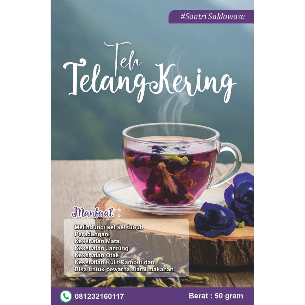 

Bunga Telang Kering Premium – Teh Herbal Butterfly Pea / Pewarna Alami Makanan & Minuman