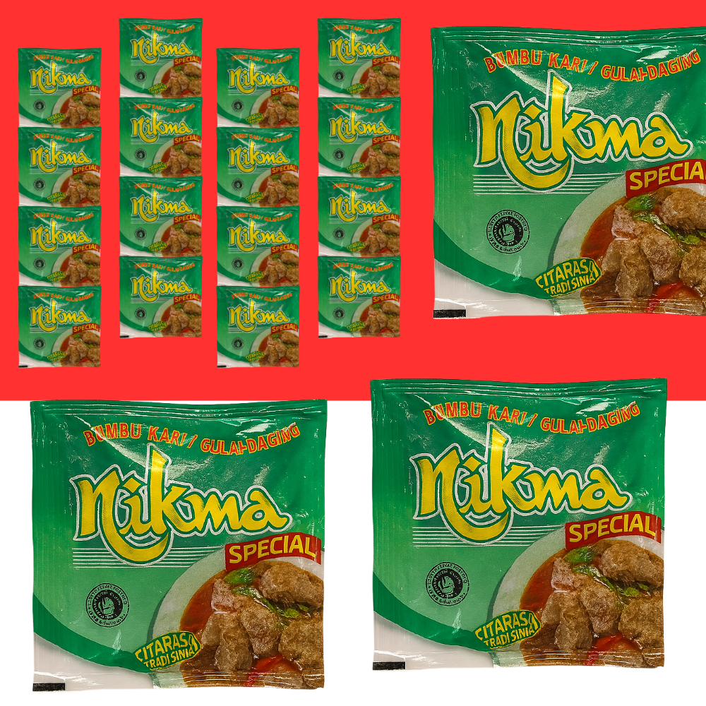 

Bumbu Gulai NIKMA Hemat 1 Renceng Isi 12 Sachet 5g Cocok Masakan Idul Adha