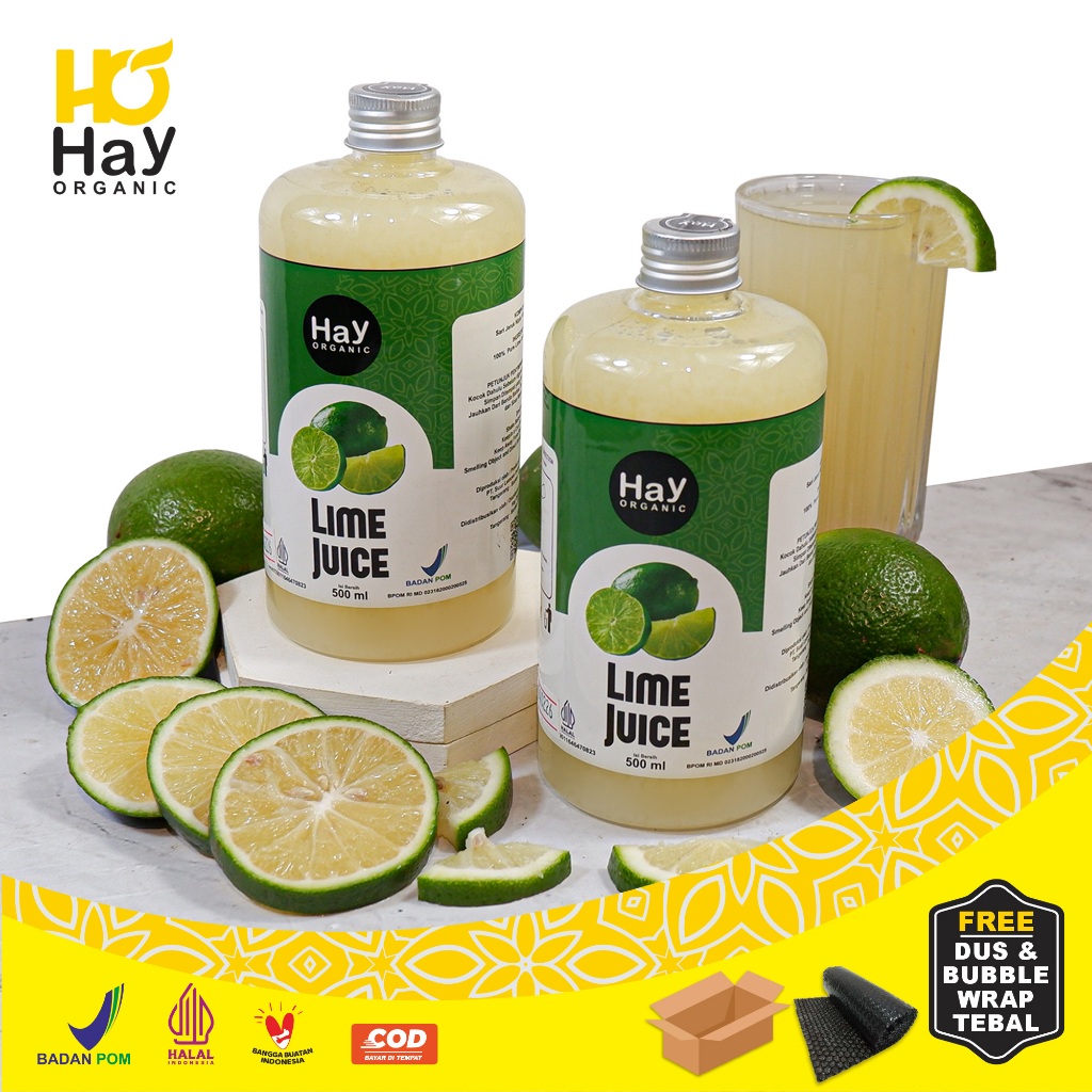 

Hay Organic - Sari Jeruk Nipis Murni 1 Liter Pure Lime Juice Fresh