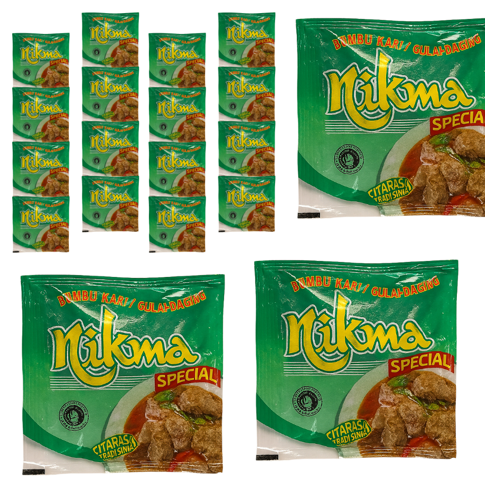 

Gulai Bumbu NIKMA Asli Padang 12 Sachet Praktis Halal Tanpa MSG Tradisional