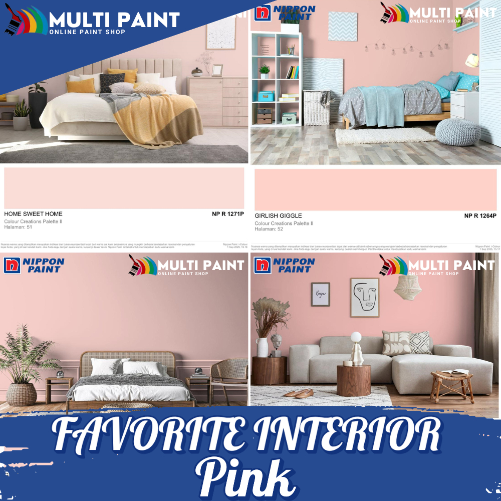 REKOMENDASI WARNA CAT INTERIOR NIPPON PAINT TIN-TING GALON CREAM NIPPON PAINT GALON