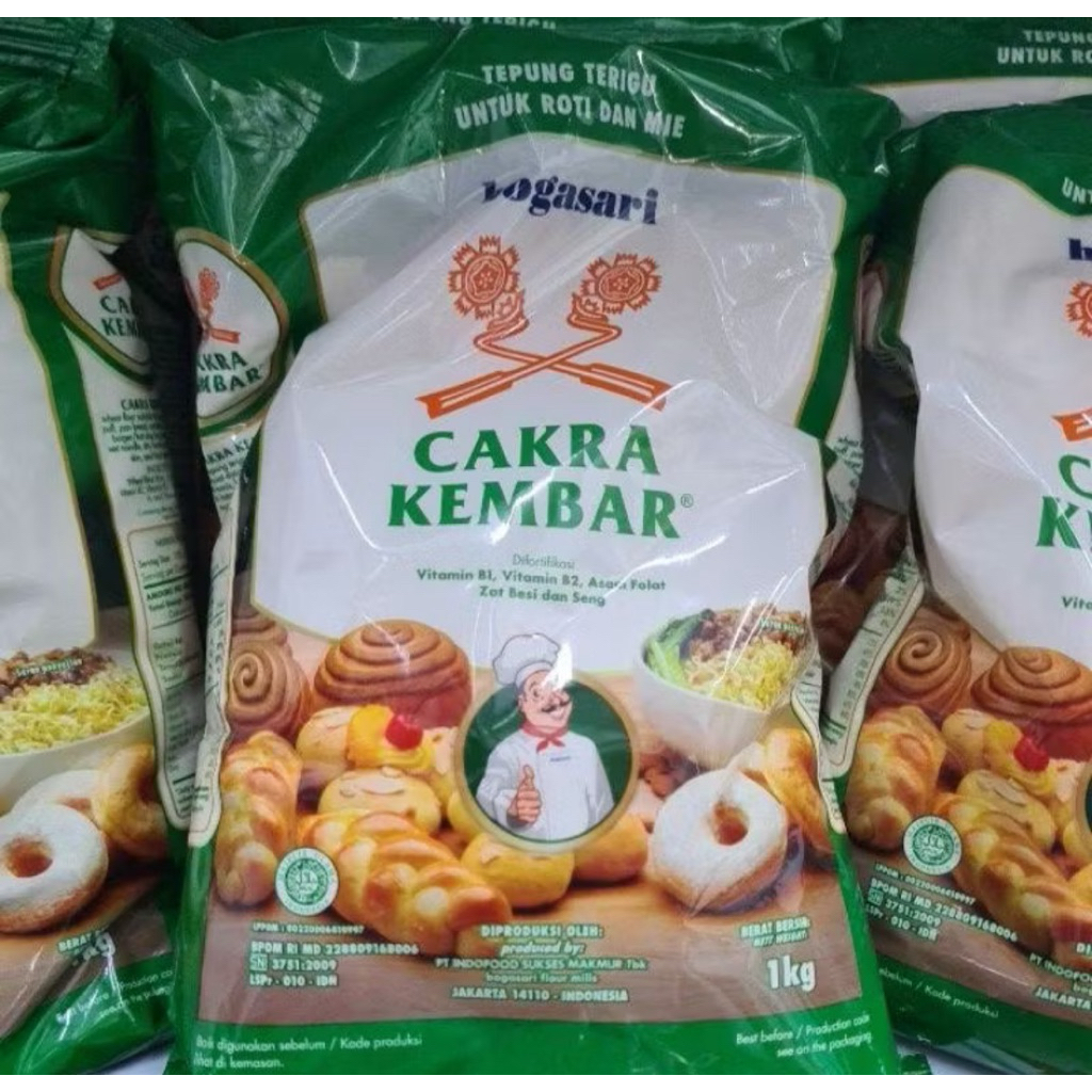 

Tepung Cakra kembar Premium 1kg