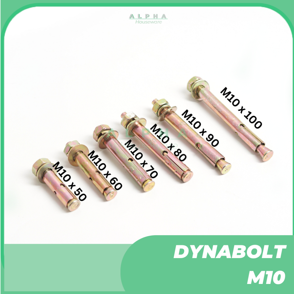 [Min 4pc] Dynabolt/dinabolt Baut Tanam Beton M10 kualitas Impor (Mata Bor 10mm)