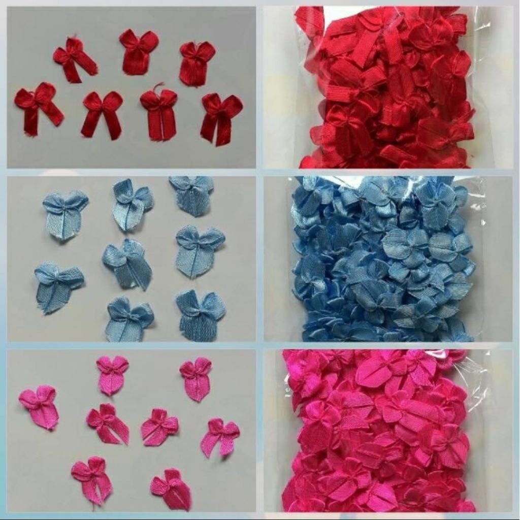 

(1 BUNGKUS ) Pita satin 1/4 inch sudah jadi ukuran 1/4 isi 144 pcs 1 gross.