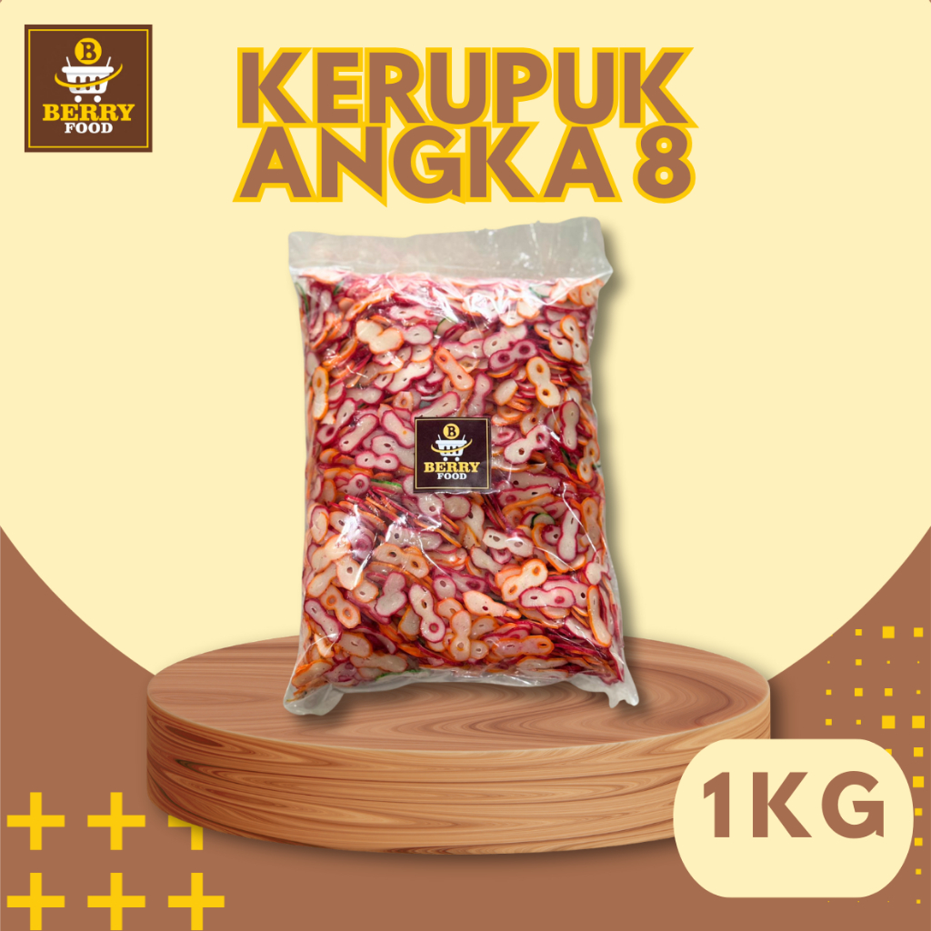 

Kerupuk Seblak Pedas Gurih Kerupuk Angka 8 Kerupuk Mentah 1KG dan 250GR – Jajanan Murah Enak dan Tahan Lama -- Berry Food