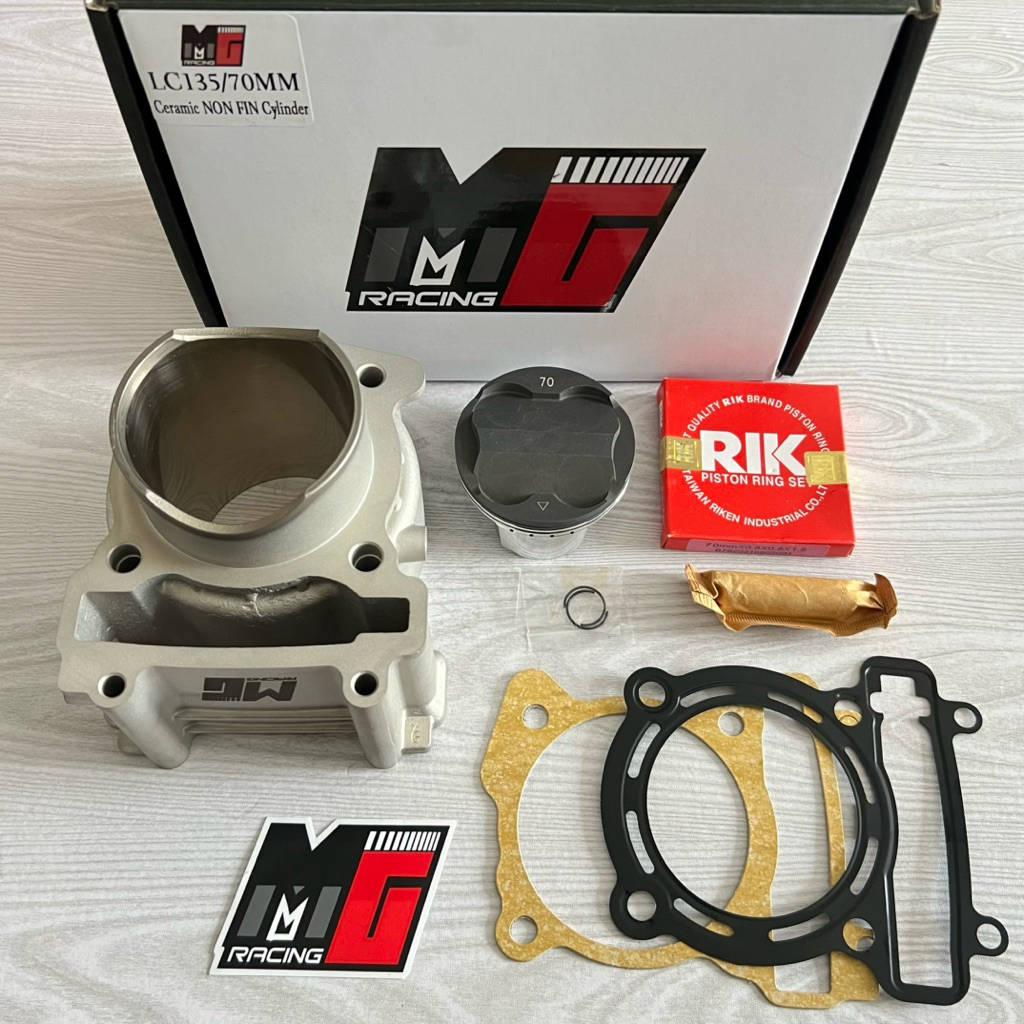 BLOCK MX KING VIXION CERAMIC SET PISTON FORGED ANODIZE MG RACING ORIGINAL