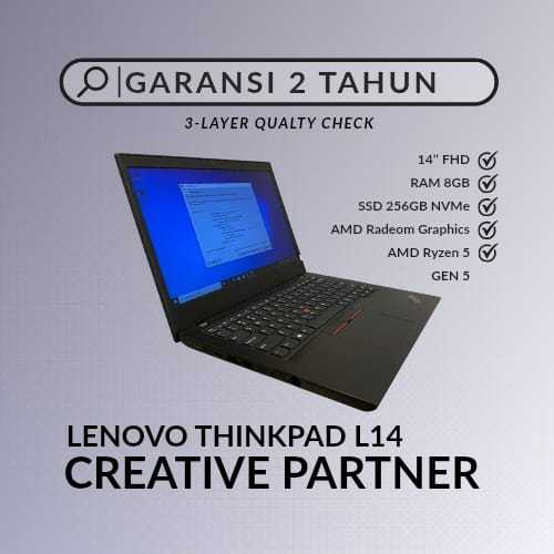 LENOVO THINKPAD L14 AMD Ryzen 5 Gen 5 | RAM 8GB SSD NVME 256GB