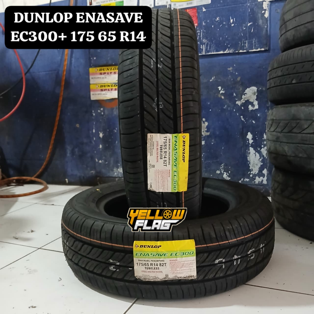 BAN MOBIL STANDAR AGYA BRIO SIGRA RING 14 175/65 MERK DUNLOP ENASAVE EC300+ UKURAN 175 65 R14 TUBLES