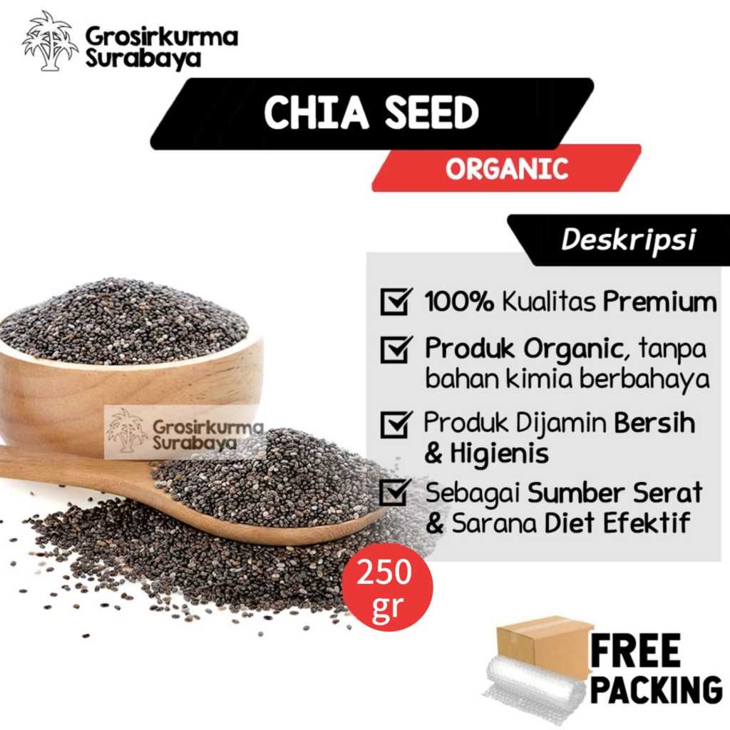 

Black CHIA SEED Premium 250gram Bagus Untuk Diet Sehat Ala JSR Antioksidan Dari Mexico Chiaseed