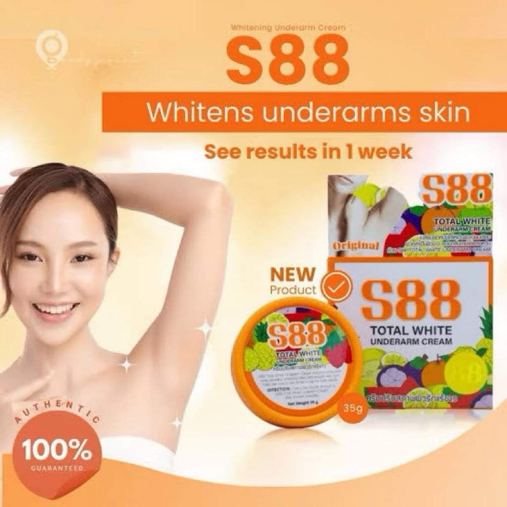 S88 TOTAL WHITE UNDERARM CREAM 35gr / CREAM KETIAK / S88 UNDERARM / CREAM KETIAK THAILAND
