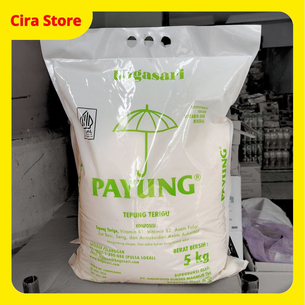 

Tepung Terigu Payung Kemasan 5kg Bogasari
