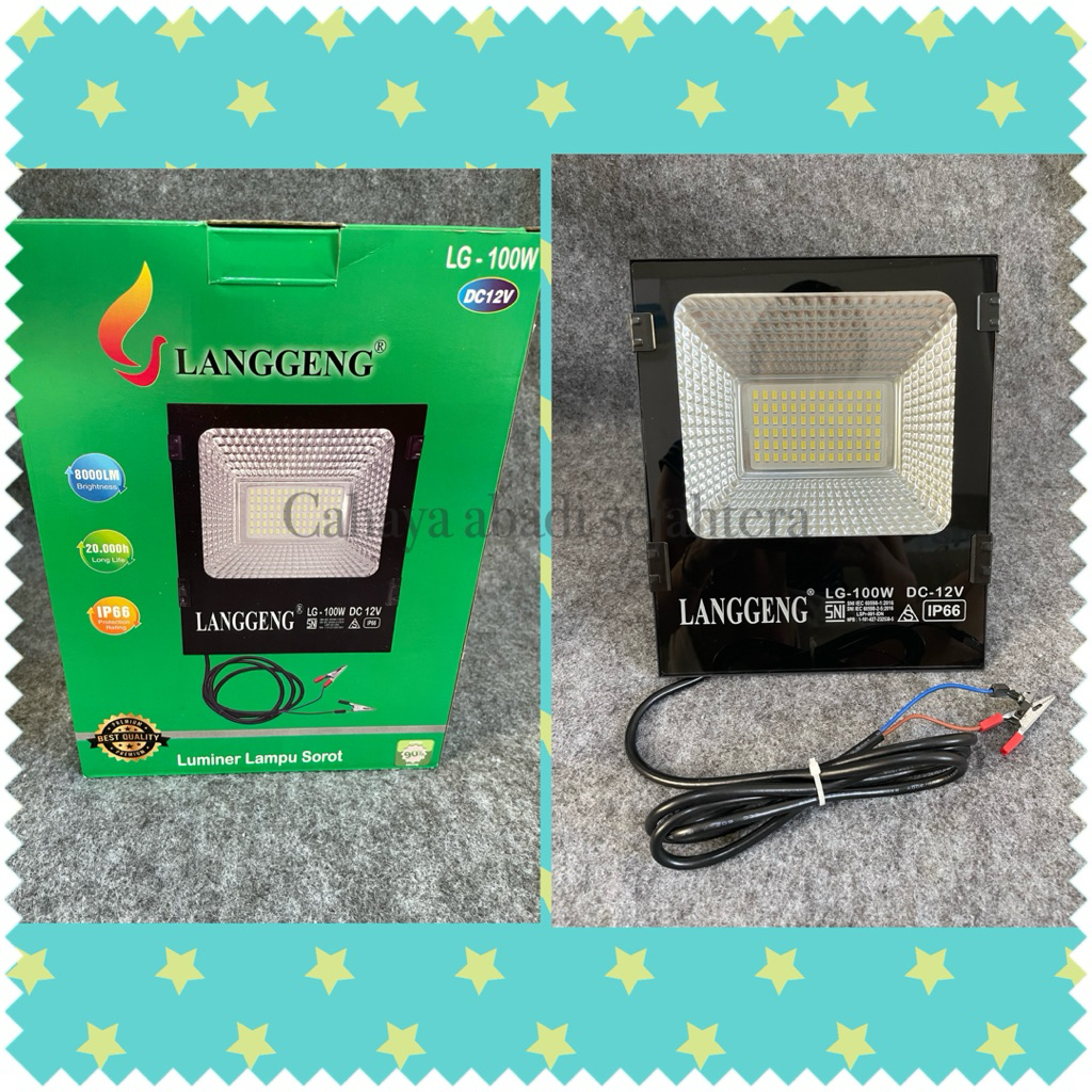 LAMPU TEMBAK SOROT 12V/ Lampu sorot aki/ lampu sorot dc/ 50watt 100watt