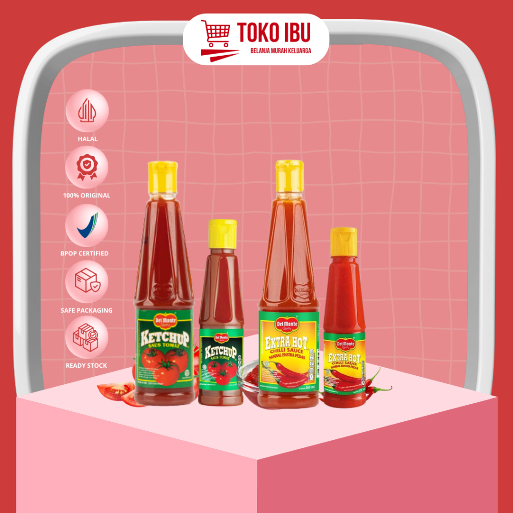 

Del Monte Saus Tomat & Saus Sambal Extra Hot Kemasan Botol 135gr - 265gr