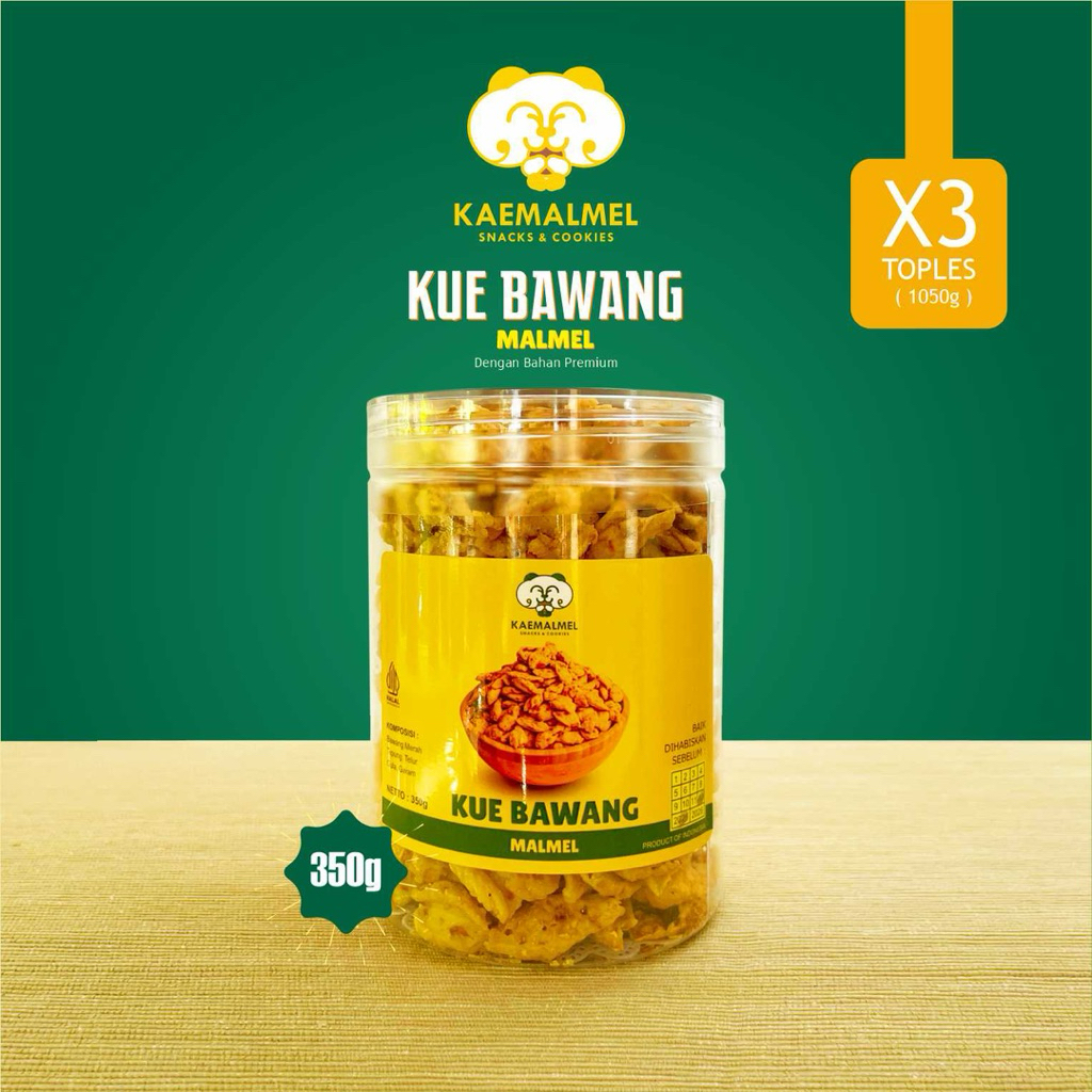 

Kaemalmel Kue Bawang Premium 350gram X3 Toples | Oleh-oleh Jogja