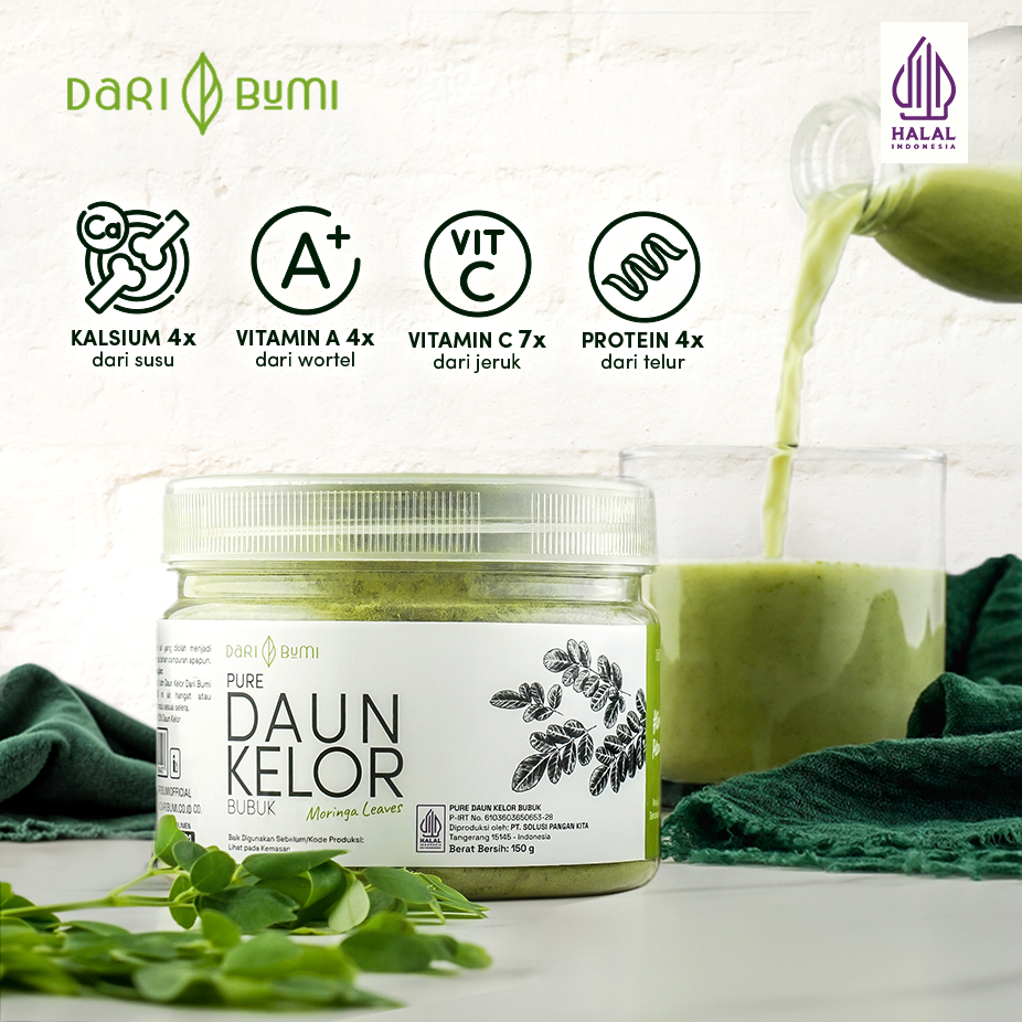 

Dari Bumi Daun Kelor Moringa Bubuk Organik 150 Gr Premium Pure Organic