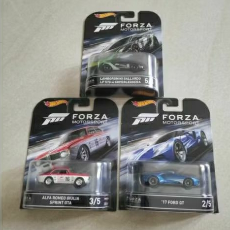 hot wheels retro Forza set 17 Ford gt Lamborghini Gallardo LP 570 Superleggera Alfa Romeo Giulia spr
