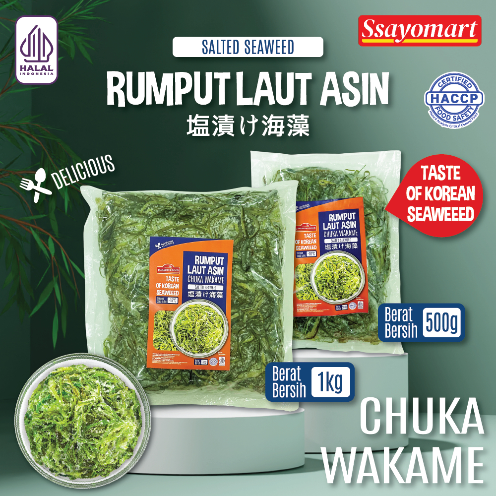 

[HALAL] RUMPUT LAUT ASIN 500GR & 1KG / CHUKA WAKAME / WAKAME / SALTED SEAWEED 500GR & 1KG
