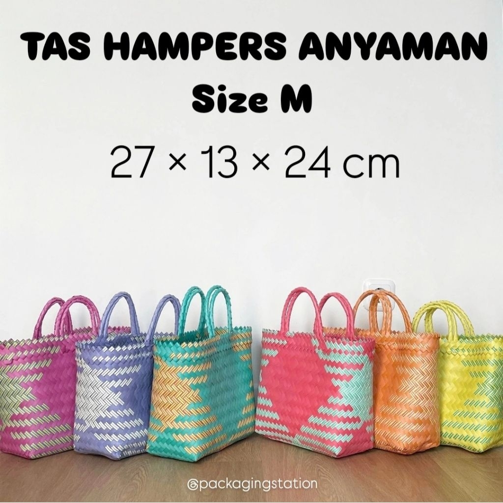 

TAS HAMPERS LEBARAN NATAL SIZE M / TAS SOUVENIR 27x13x24 / TAS ANYAMAN