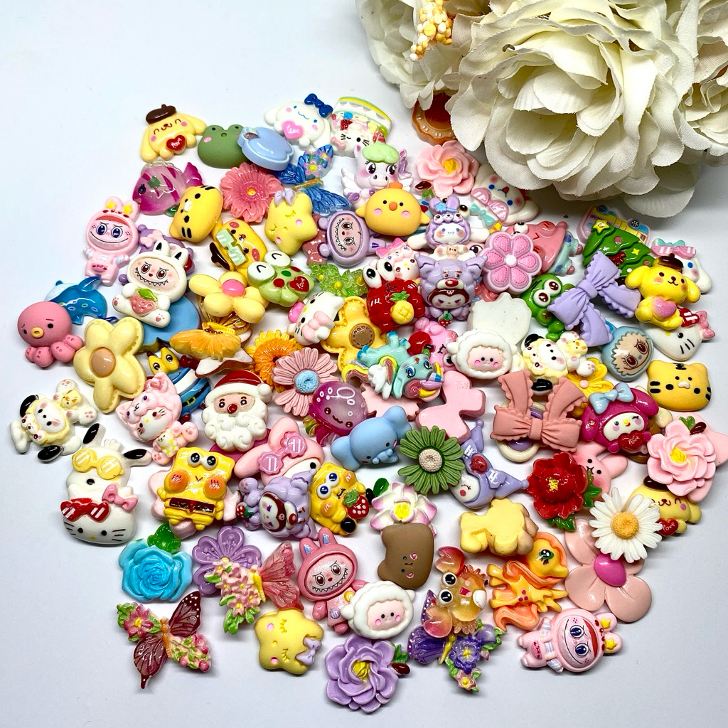Resin Clay Karakter Mix Motif 100pcs