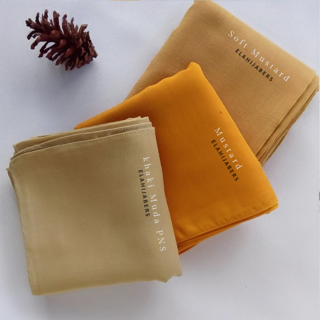 Jilbab Segiempat Paris Premium 120x0120 Khaki Muda PNS