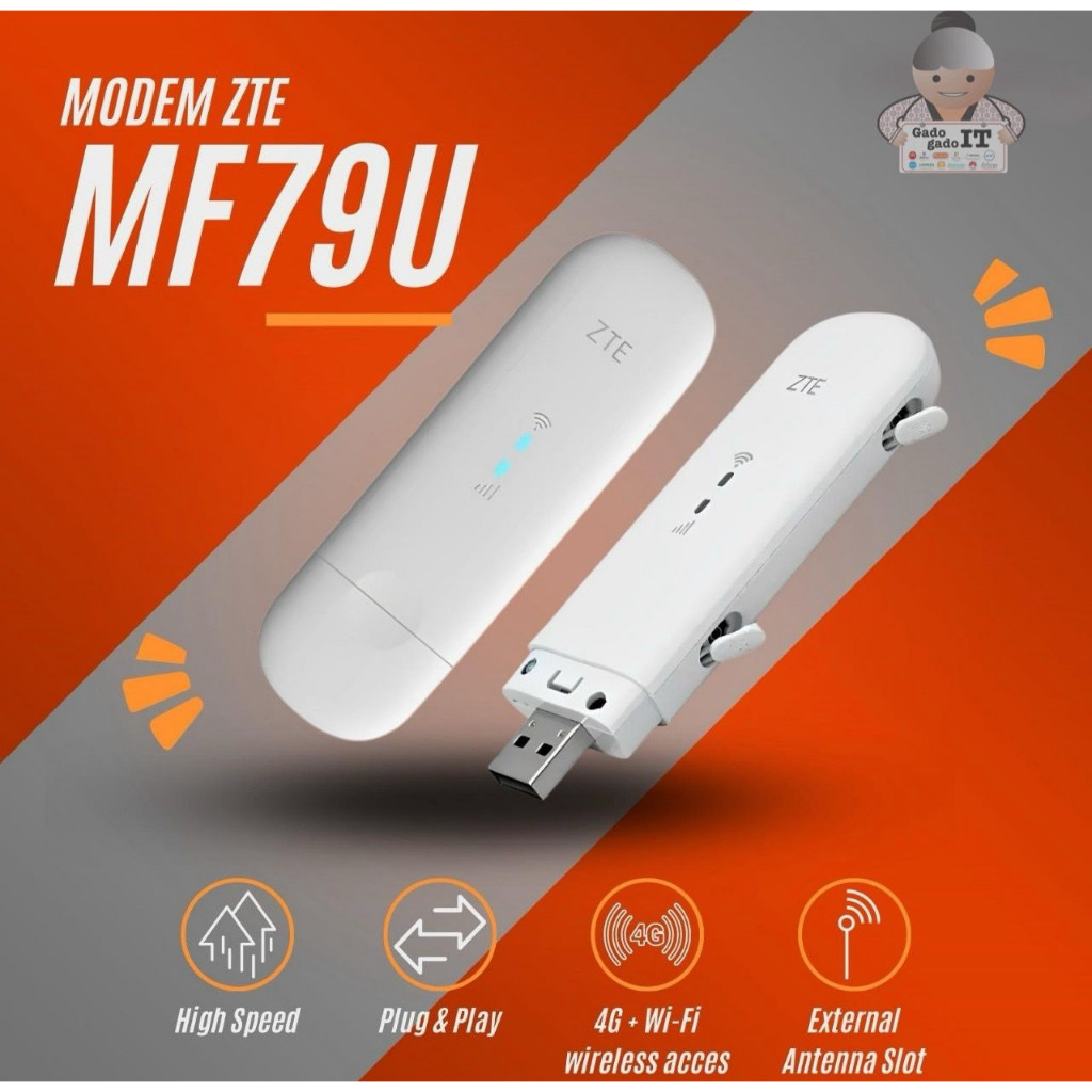 Modem Wifi Zte Wingle MF79U Speed 4G LTE Wi-Fi Dongle (UNLOCK All Operator GSM)