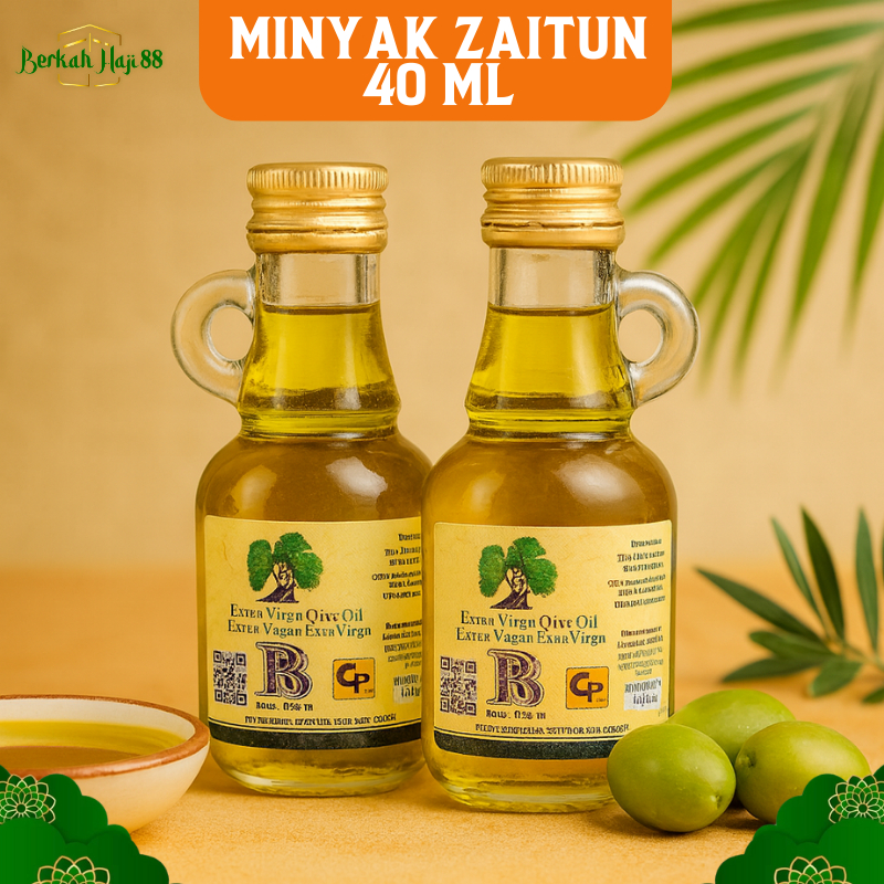 

Extra Virgin Olive Oil 100% Minyak Zaitun 40ml Oleh Oleh Haji dan Umroh