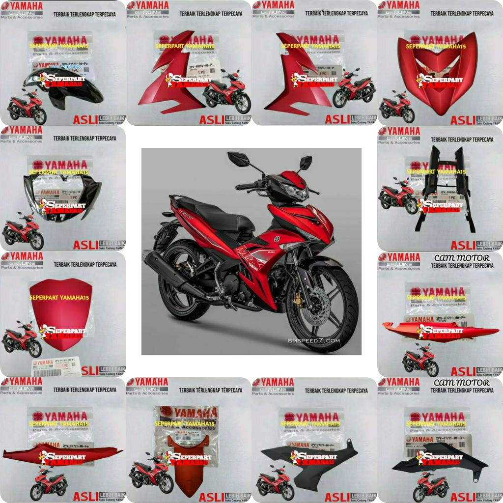 FULL SET BODY HALUS MX KING 150 V2 MERAH DOFF ORIGINAL YGP GENUINE PARTS