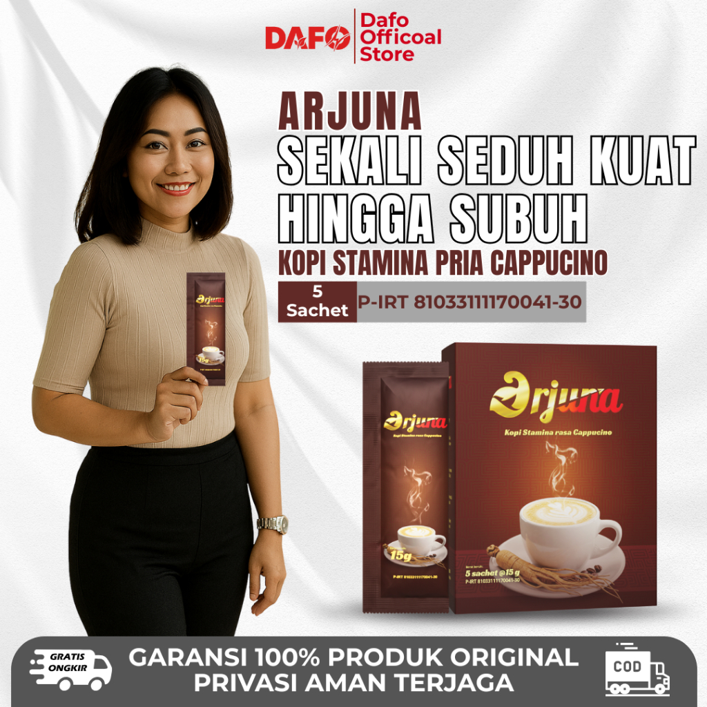 

Arjuna Kopi Stamina Pria Dewasa - Kopi Instan Rasa Cappucino Bantu Tingkatkan Stamina Pria Dewasa Secara Maksimal Original Halal