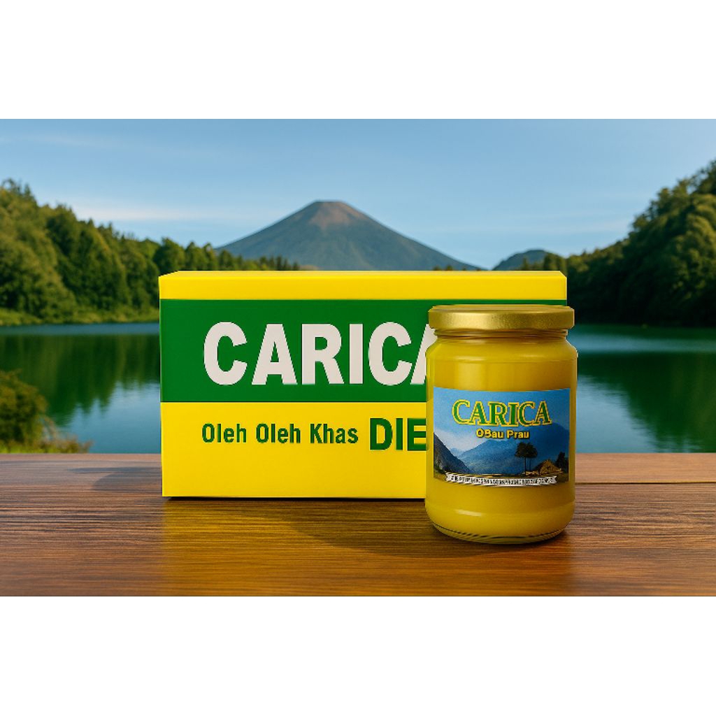 Grosir Carica Dieng - 1 Dus Isi 6 Botol Kaca 330 Gram Manisan Buah Segar Oleh Oleh Khas Wonosobo
