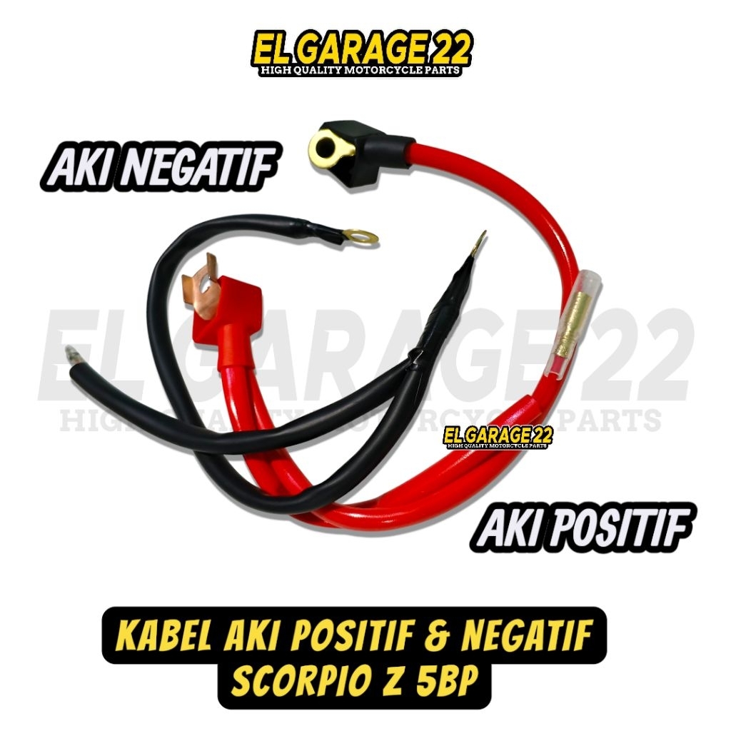 Kabel aki Positif Negatif SCORPIO Z 5BP /Kabel aki plus massa set Yamaha Scorpio